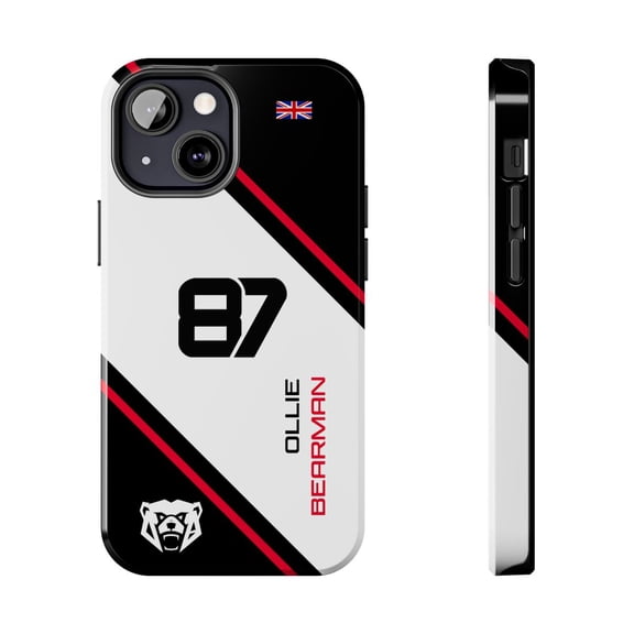 Pink Polar Apple iPhone 13 Mini Ollie Oliver Bearman 81 Bear Formula Racing Phone Case