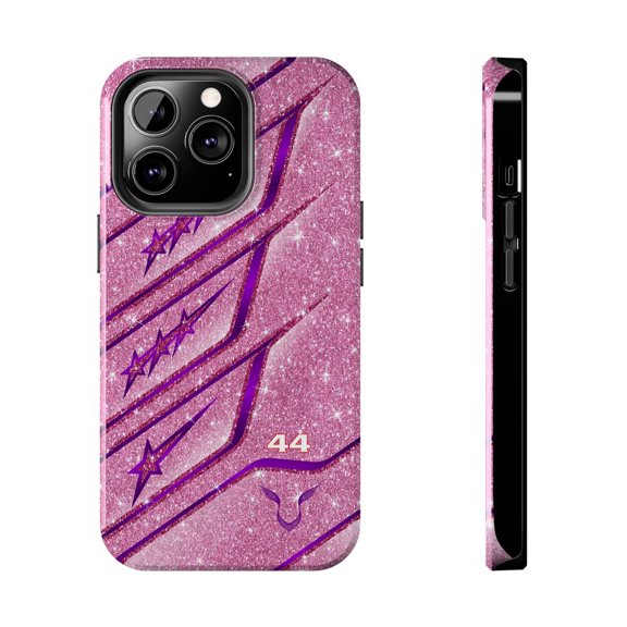 Pink Polar Apple iPhone 13 Pro Lewis Hamilton Monaco 2026 Pink Shimmer Helmet Phone Case