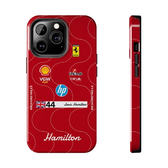 Pink Polar Apple iPhone 13 Pro Lewis Hamilton 44 Lewis Hamilton Monza Italian GP Race Suit 2025 inspired Phone Case