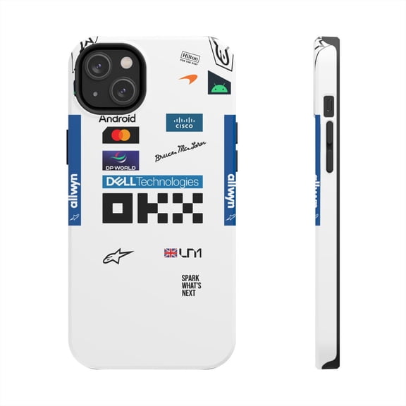 Pink Polar Apple iPhone 14 Plus Lando Norris F1 Silverstone GP 2026 race suit Phone Case