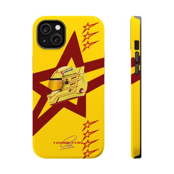 Pink Polar Apple iPhone 14 Plus / Matte Hamilton F1 2025 Fer%ari helmet Phone Case