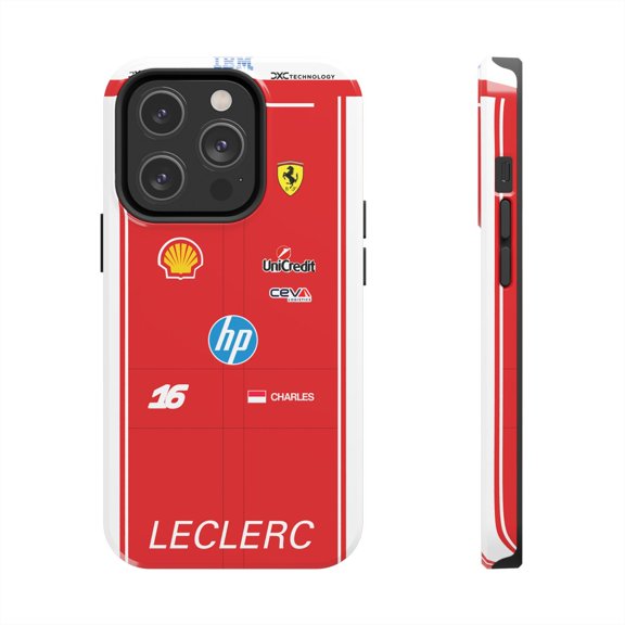 Pink Polar Apple iPhone 14 Pro Charles Leclerc 2026 Formula Racing Race Suit Phone Case