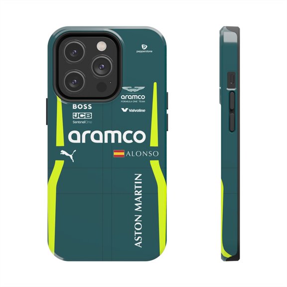 Pink Polar Apple iPhone 14 Pro Fernando Alonso 2025 Race Suit Formula Racing 2X World Phone Case