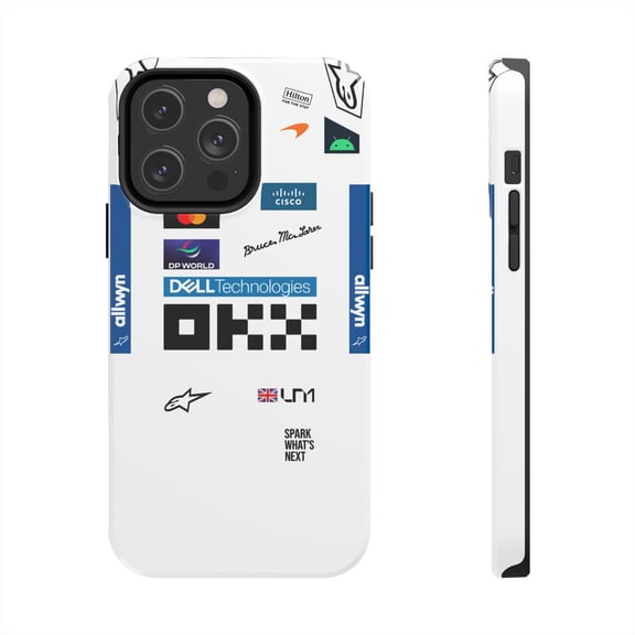 Pink Polar Apple iPhone 14 Pro Max Lando Norris F1 Silverstone GP 2026 race suit Phone Case