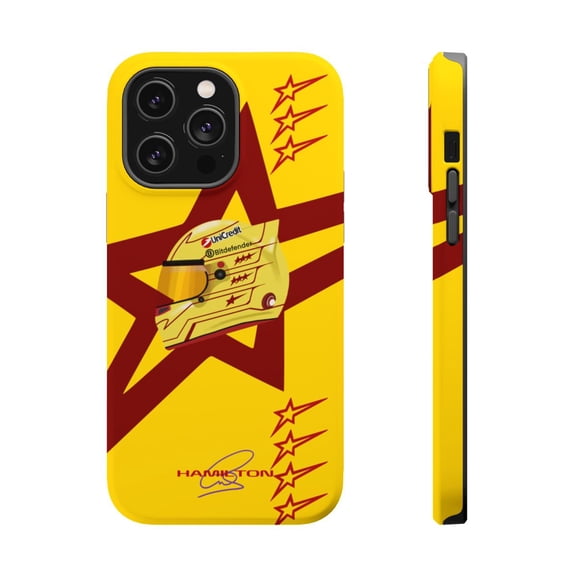 Pink Polar Apple iPhone 14 Pro Max / Matte Hamilton F1 2025 Fer%ari helmet Phone Case
