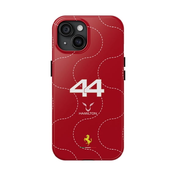 Pink Polar Apple iPhone 15 Lewis Hamilton 44 Lewis Hamilton red Monza Italian GP 2025 Phone Case
