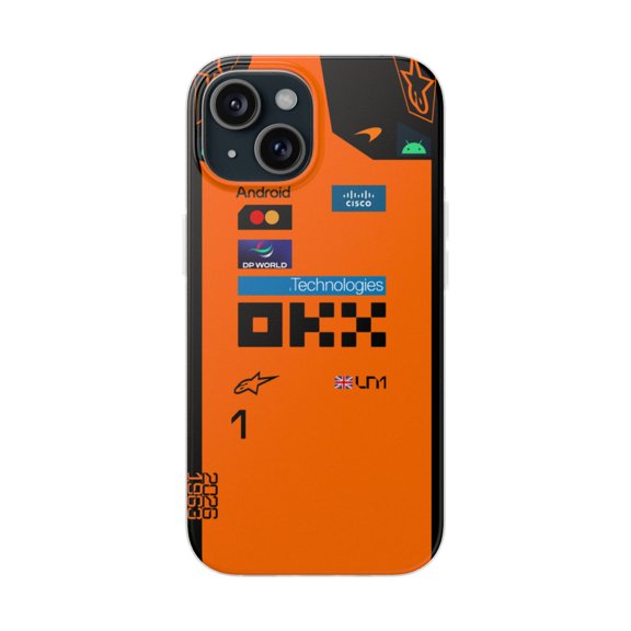 Pink Polar Apple iPhone 15 Lando Norris race suit 2026 inspired Phone Case
