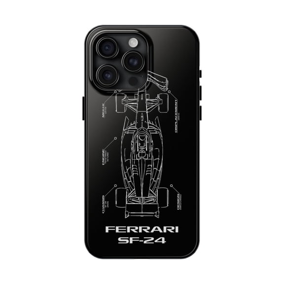 Pink Polar Apple iPhone 15 Pro Max Ferrari SF24 F1 Phone Case