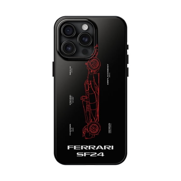 Pink Polar Apple iPhone 15 Pro Max Ferrari SF24 F1 Phone Case