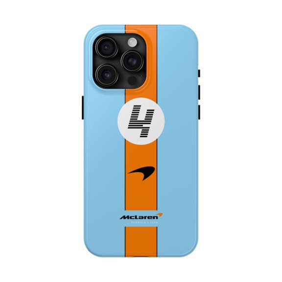 Pink Polar Apple iPhone 15 Pro Max Formula Racing no. for Pastel Blue Phone Case