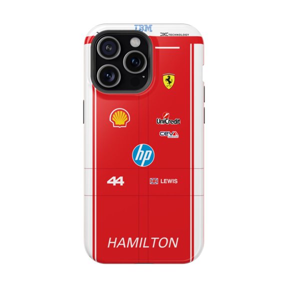 Pink Polar Apple iPhone 15 Pro Max Lewis Hamilton 2026 Formula Racing Race Suit Phone Case
