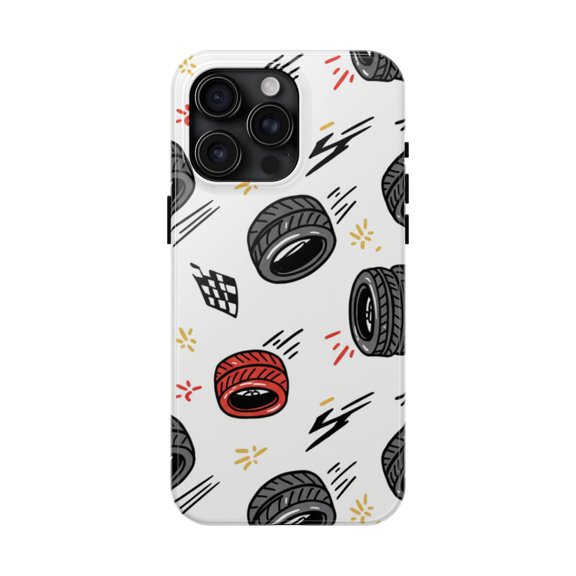 Pink Polar Apple iPhone 15 Pro Max Wheel Pattern Phone Case