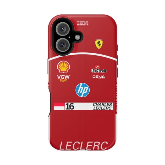Pink Polar Apple iPhone 16 Charles Leclerc Race Suit 2025 inspired Phone Case