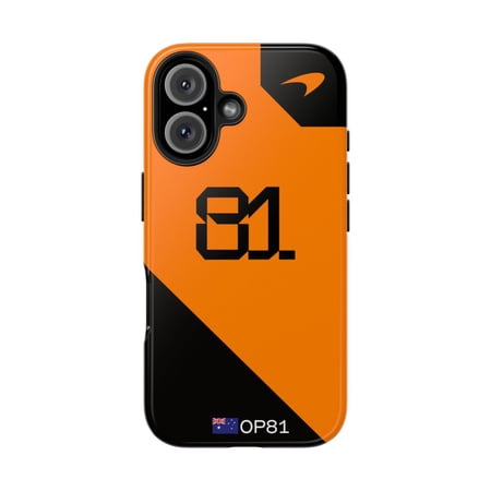 Pink Polar Apple iPhone 16 Oscar Piastri 2025 Papaya Formula Racing Oscar Piastri 81 Phone Case