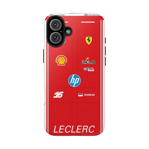 Pink Polar Apple iPhone 16 Plus Charles Leclerc 2026 Formula Racing Race Suit Phone Case