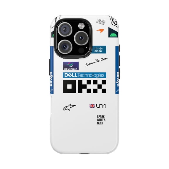 Pink Polar Apple iPhone 16 Pro Lando Norris F1 Silverstone GP 2026 race suit Phone Case