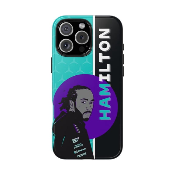 Pink Polar Apple iPhone 16 Pro Max Lewis Hamilton Anime F1 Phone Case