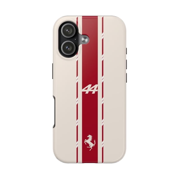 Pink Polar Apple iPhone 17 Lewis Hamilton Monaco GP Red and Beige Phone Case