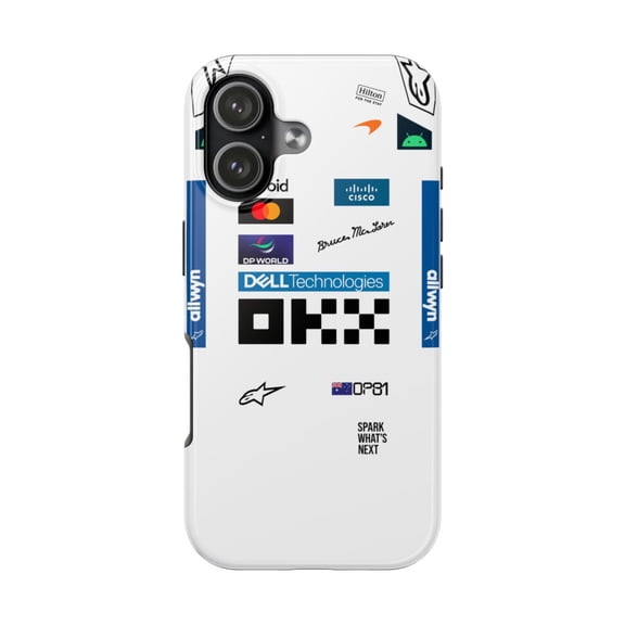 Pink Polar Apple iPhone 17 Oscar Piastri British Grand Prix at Silverstone 2026 race suit Phone Case