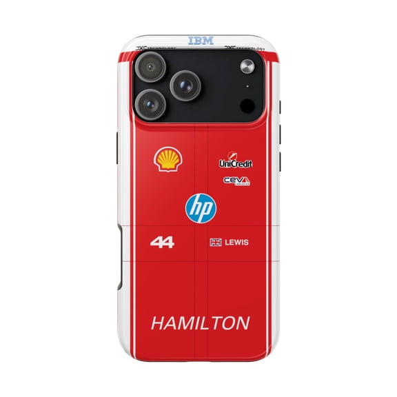 Pink Polar Apple iPhone 17 Pro Max Lewis Hamilton 2026 Formula Racing Race Suit Phone Case