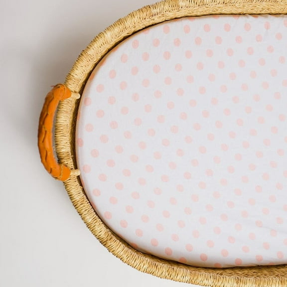 Pink Polka Dot Changing Pad Cover