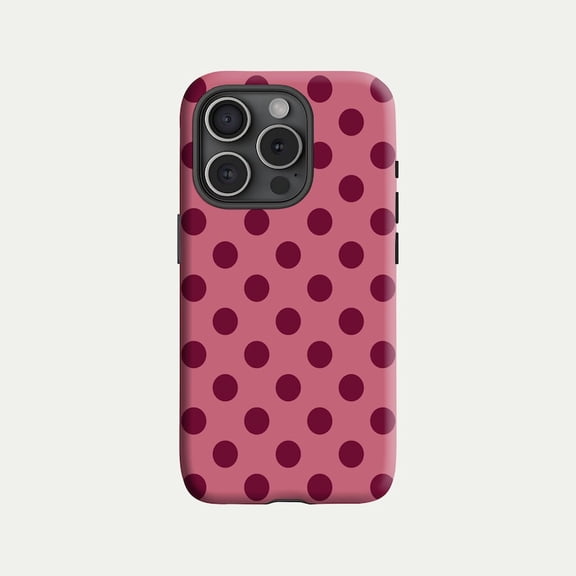Pink Polka Dot Protective Cute Trendy Aesthetic Accessories Phone Case for iPhone 17 16 15 14 13 12 11 Pro Max