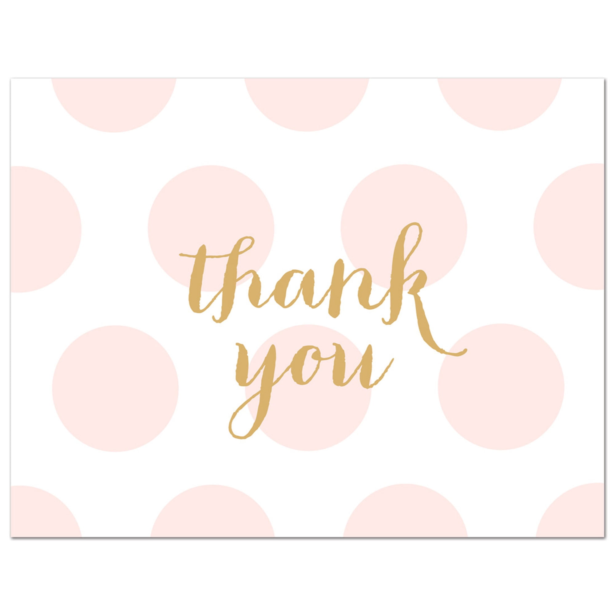 Pink Polka Dots Baby Shower Thank You Cards and Envelopes - 50 Count ...