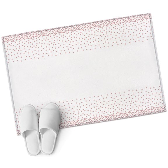 Pink Polka Dots Bathroom Rug Washable 2x3 Entryway Rug Non Slip Modern Fantasy Speckles Minimalist Front Door Mat Low Pile Indoor Doormat Throw Floor Carpet for Kitchen Bedroom Entrance
