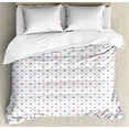 thumbnail image 1 of Pink Polka Dots Duvet Cover Set, Pastel Design Simplistic Rounds Symmetry, Decorative 3 Piece Bedding Set with 2 Pillow Shams, King Size, Pale Pink Lavender Blue, by Ambesonne, 1 of 3
