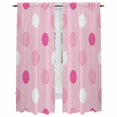 thumbnail image 1 of Pink Polka Dots Kitchen Curtain for Berdoom Living Room Cafe 72 Inch Length, Modern Simple Circle Dots Pattern Tiers Curtains Light Filtering Drapes Rod Pocket Window Treatment 2 Panels 52"Wx72"L, 1 of 9