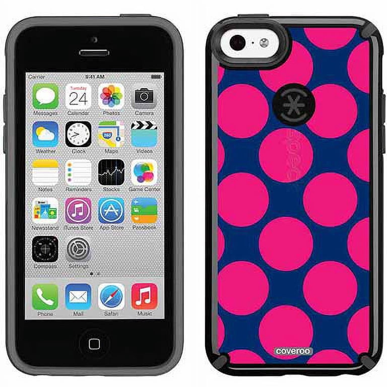 Pink Polka Dots On Blue Design on Apple iPhone 5c CandyShell Case by Speck  - Walmart.com