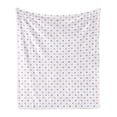thumbnail image 1 of Pink Polka Dots Soft Flannel Fleece Throw Blanket, Pastel Design Simplistic Rounds Symmetry, Cozy Plush for Indoor and Outdoor Use, 50" x 70", Baby Pink Lavender Blue, by Ambesonne, 1 of 5