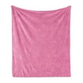 thumbnail image 1 of Pink Polka Dots Soft Flannel Fleece Throw Blanket, Spots and Butterflies Dotted Design Romantic Vintage Bridal Theme, Cozy Plush for Indoor and Outdoor Use, 50" x 70", Pale Fuchsia Pink, by Ambesonne, 1 of 5
