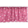 thumbnail image 1 of Ambesonne Pink Polka Dots Valance Pack of 2, Grunge Drawn Rounds, 54"X12", Pink and White, 1 of 4