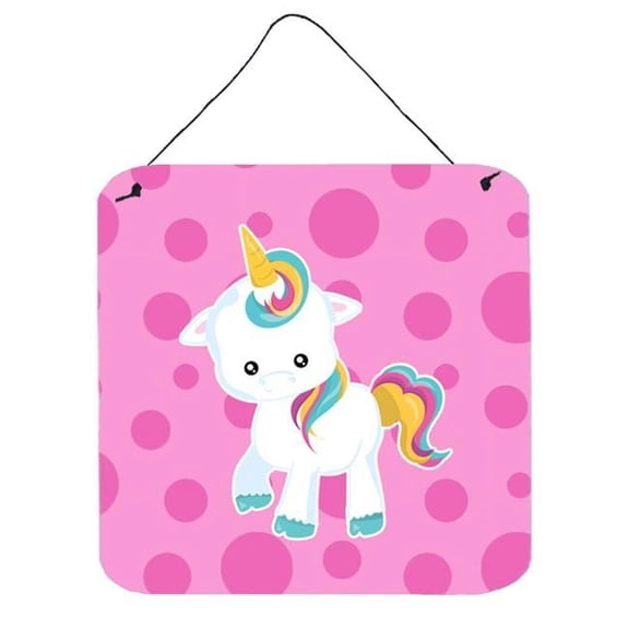 Pink Polkadot Unicorn Wall or Door Hanging Prints
