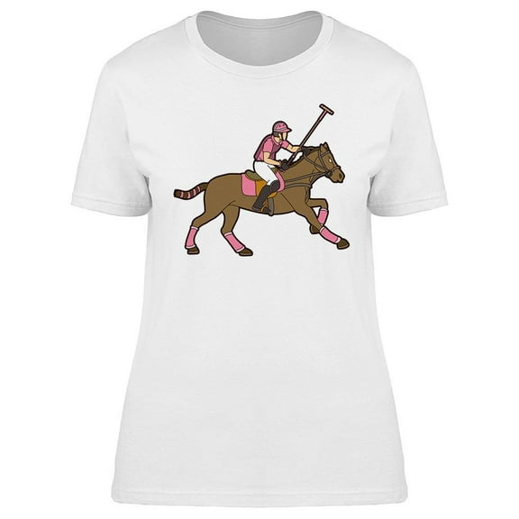 Pink Polo Athlete T-Shirt Women -Image by Shutterstock, Female Small