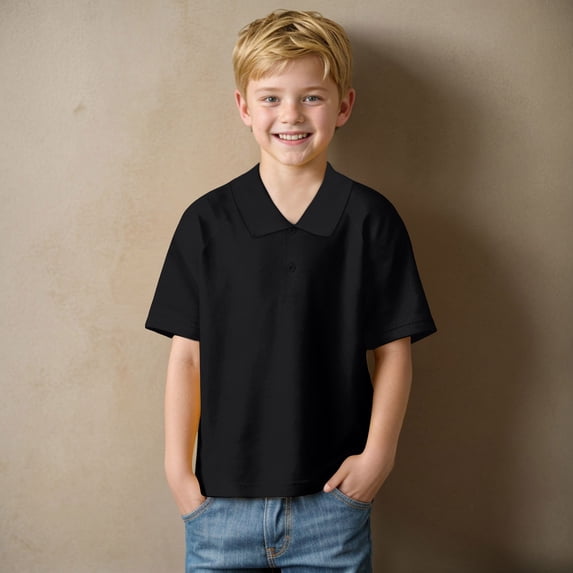 Pink Polo Shirt Boys 10-12 Boys Shirts Boys Long Sleeve Polo School Uniform Shirt With Long Sleeves For Boys And Girls