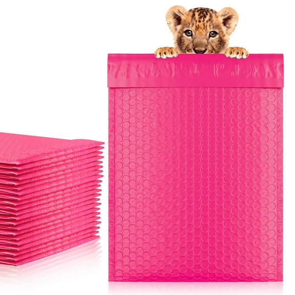 Pink Poly Bubble Mailers, Waterproof Self Seal Envelopes, 350 Count, 6.5 x 9 in