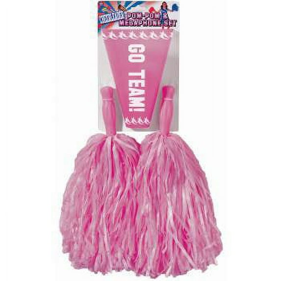 Pink Pom-Pom Megaphone Halloween Costume Accessory Set