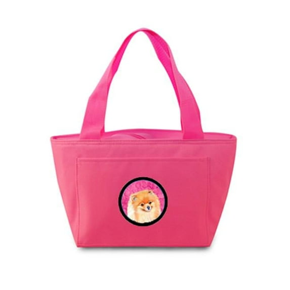 Pink Pomeranian Zippered Insulated School Washable And Stylish Lunch Bag Cooler