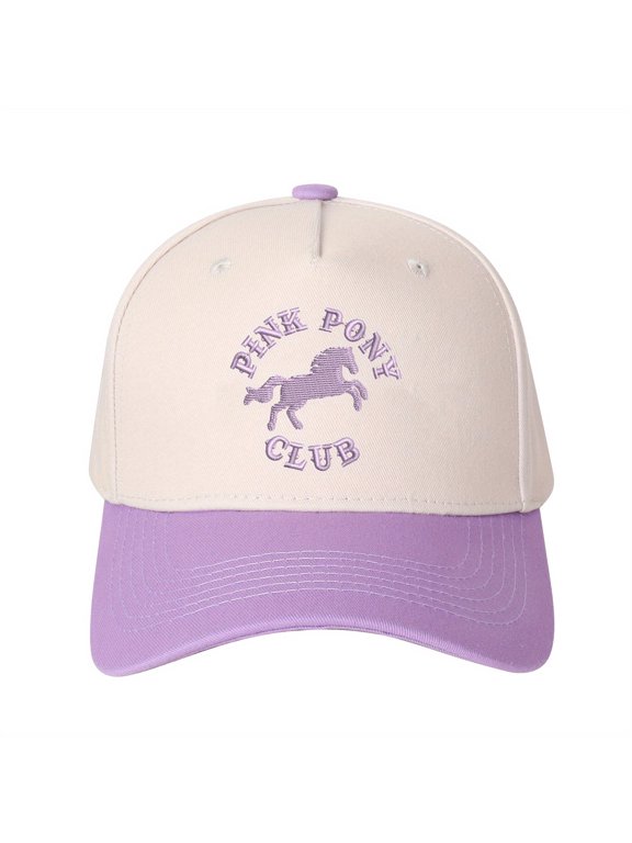 Pink Pony Club Embroidered Patchwork Trucker Cap | Adjustable Unisex Snapback, Retro Western Essential