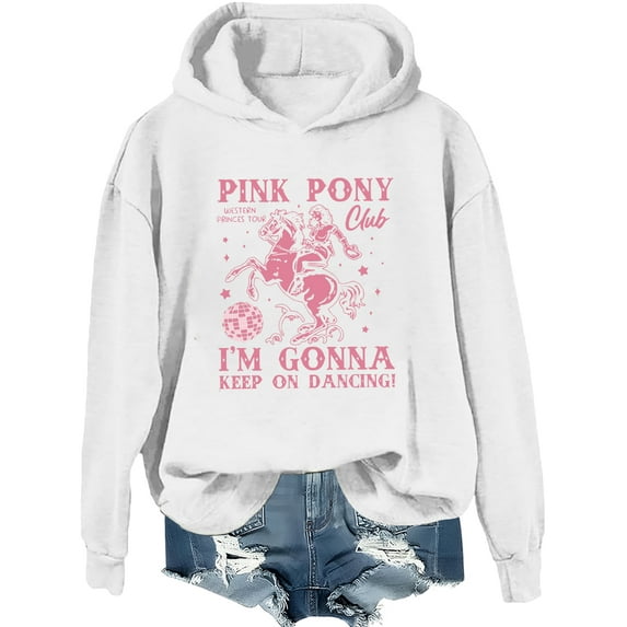 Pink Pony Club Hoodie Pink Pony Club Shirt Funny Humor Vintage Retro Graphic Sweatshirt