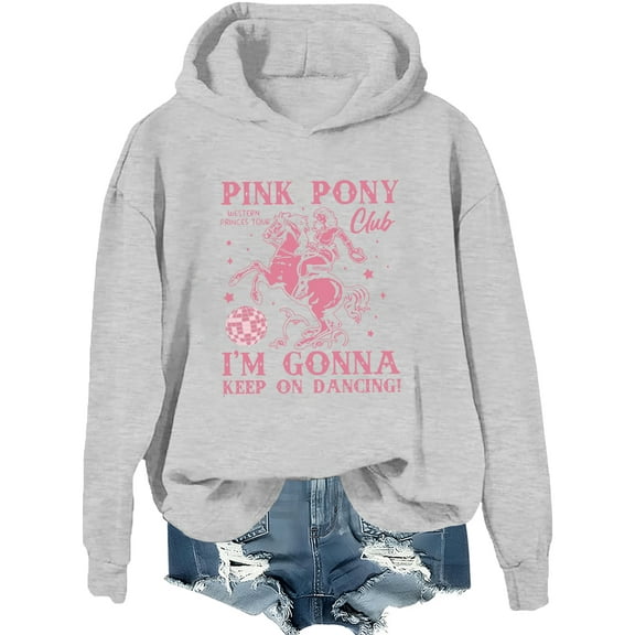 Pink Pony Club Hoodie Pink Pony Club Shirt Funny Humor Vintage Retro Graphic Sweatshirt