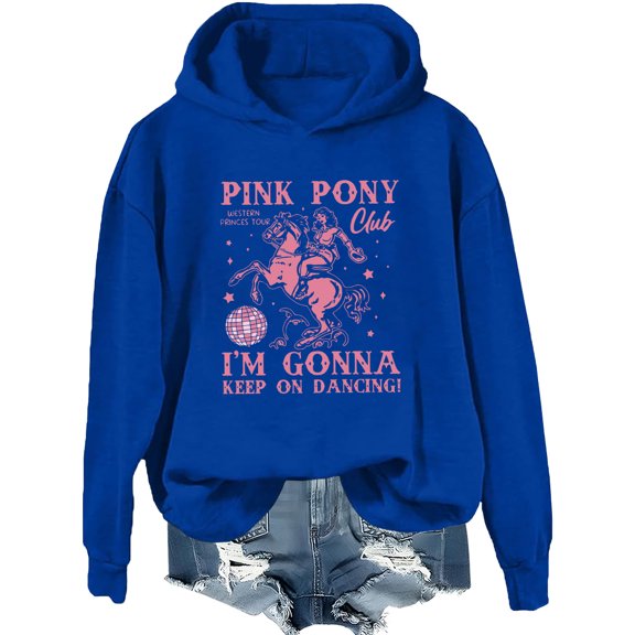 Pink Pony Club Hoodie Pink Pony Club Shirt Funny Humor Vintage Retro Graphic Sweatshirt