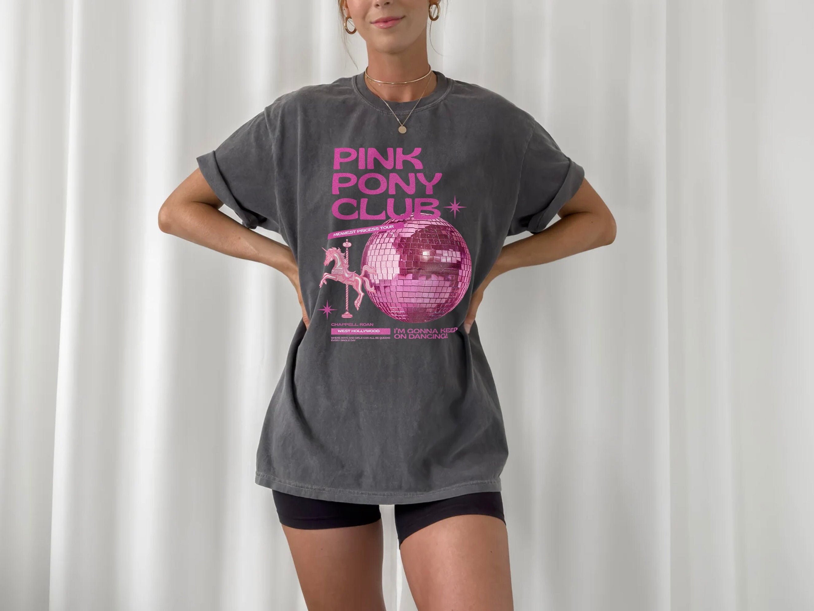 Pink Pony Club Shirt Midwest Princess Tour Shirt Sapphic Lesbian WLW Pride Music Tee Walmart