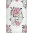 thumbnail image 1 of Pink Poodle Dog Kitchen Dish Towels Set of 1, Flowers Washable Tea Towels Dishcloths Lint-Free 18x28 Inch Fast Drying for Kitchen Restaurant Bar Clean, 1 of 7