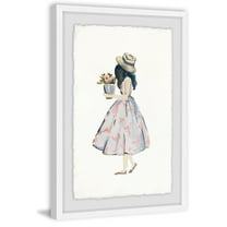 Pink Poodle Dress Framed Painting Print