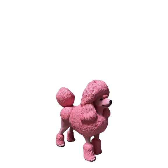 Pink Poodle Life Size Dog Statue