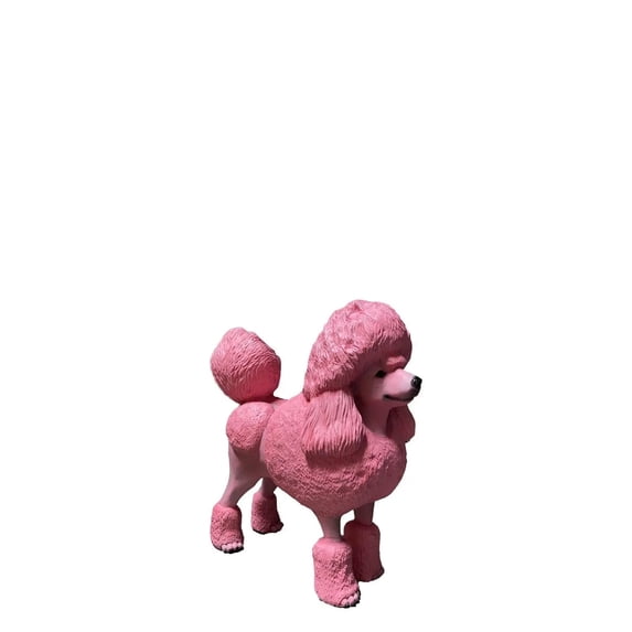 Pink Poodle Life Size Dog Statue