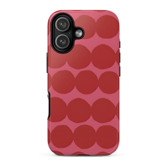 Pink Pop Red Pink Dot Style Case for iPhone 11 12 13 14 15 16 17 Pro Max Plus